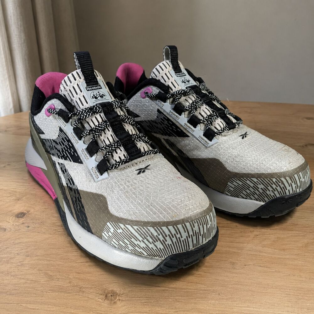 Reebok Nano X1 Steel Toe Adventure Athletic Work Shoes Womens 7M Gray Synthetic